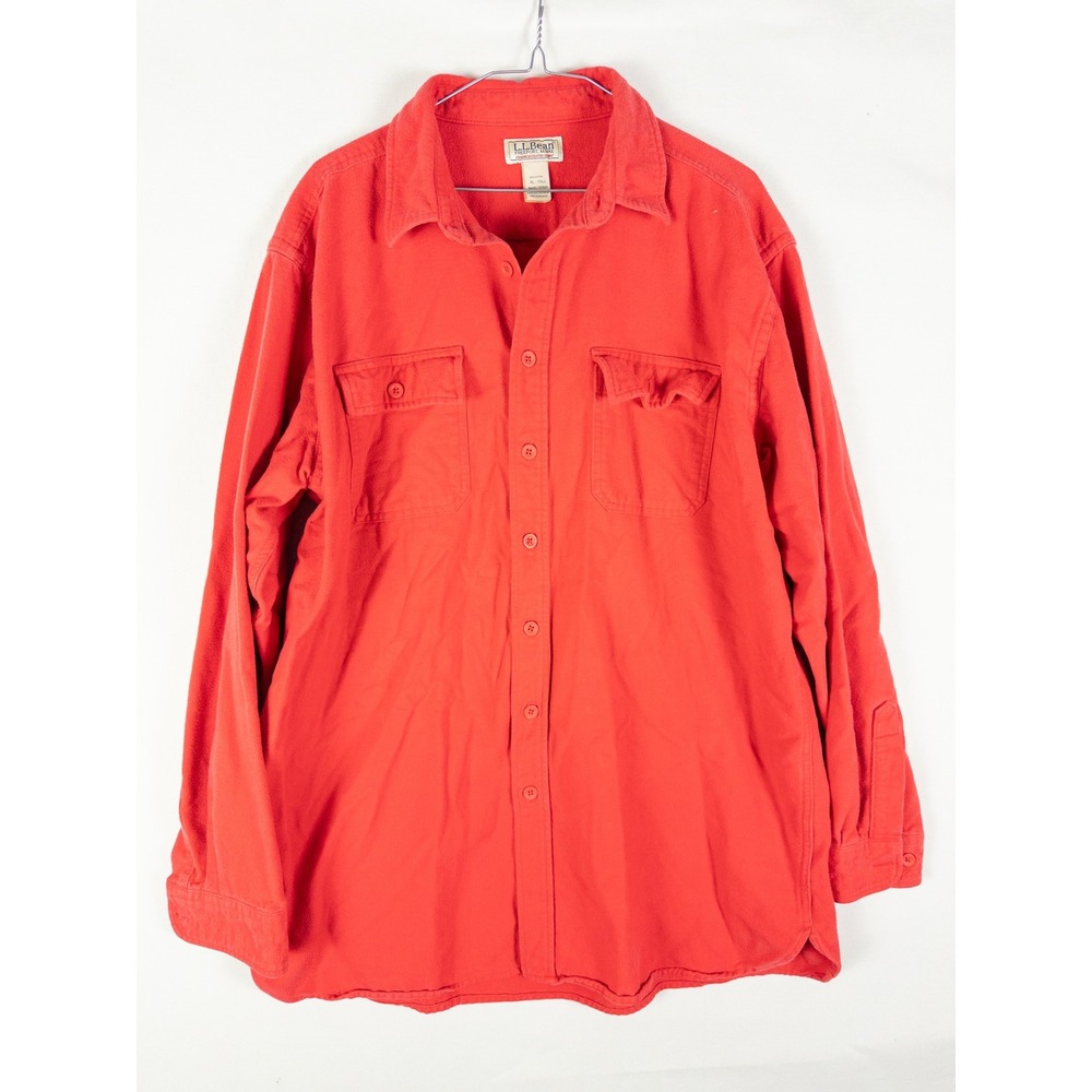 Vintage L.L. Bean Chamois Cloth Shirt Mens XL Tall Red Button Down Heritage Gorp